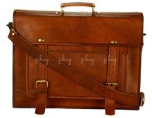 Leather Briefcase Laptop Bag