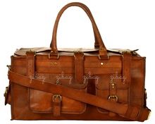 Leather Square Duffel Bag