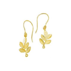 DESIGNER GOLD LEAF EARWIRE