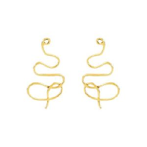 DESIGNER OVERLAP GOLD EARWIRE