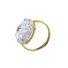 GOLD RUTILE RING