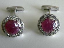 Ruby Carving Cufflink