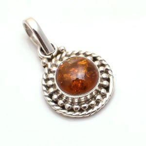 Amber Gemstone 925 Sterling Silver Pendant