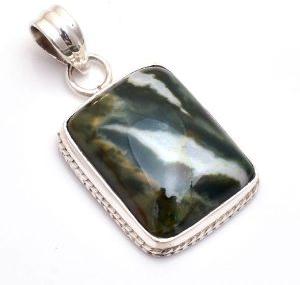 Bloodstone 925 Sterling Silver Pendant