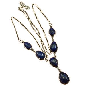 Lapis Gemstone Sterling Silver Necklace