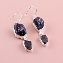 Natural chalcedony Gemstone earring