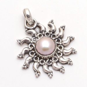 Pearl Gemstone 925 Sterling Silver Pendant