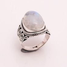 Rainbow Moonstone Gemstone Silver ring