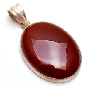 Red Onyx Gemstone 925 Sterling Silver Pendant