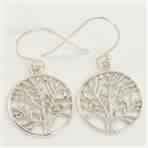 925 Solid Sterling Silver Jewelry TREE OF LIFE Handmade Earrings PLAIN NO STONE