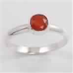 925 Sterling Silver Natural CARNELIAN Faceted Gemstone