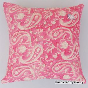 hand block print pillow cover