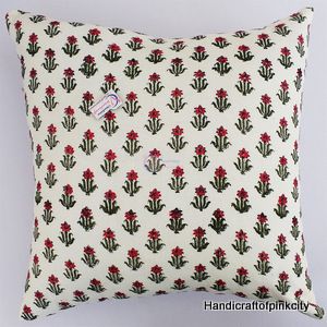 handicraftofpinkcity 5 pcs wholesale lot block print cushion indigo