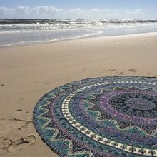 Mandala beach throw yoga mat