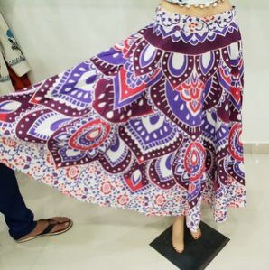 Mandala Women Long Skirt Wrap Round Rapron Multi Color SSTHS76