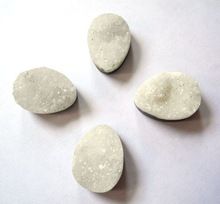 Big Grains White Flat Druzy Tear Drop Loose Gem Stone