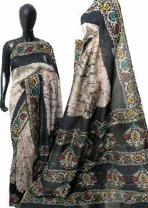 Chanderi Batik Print Sarees