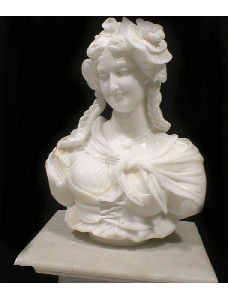 Malvia Lady Bust White Marble