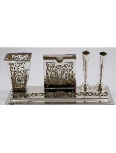 Metal Pen and Card Stand