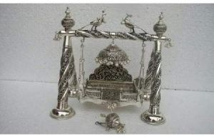 White Metal Engraved Jhula (Cradle)