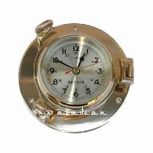 Brass Porthole Clock