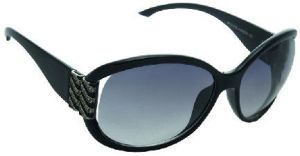 Ainak Black Oval Sunglasses