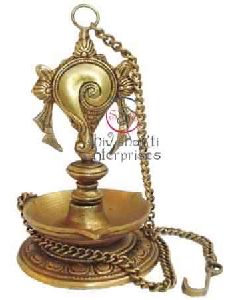 Brass Diya Shankha