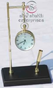 Brass Pen Holder Clock