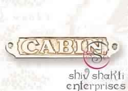 Cabin Brass Plaque