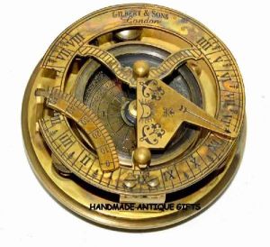 Brass Sundial Compass Pocket Sundial Compass