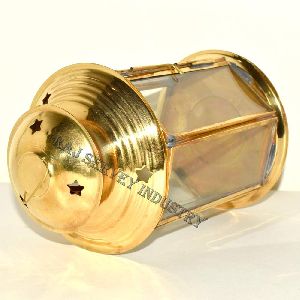 Vintage Glass Decorative Brass