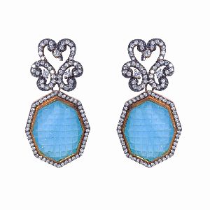 ELEGANT TURQUOISE STONE EARRINGS