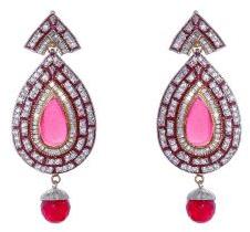 LONG RUBY STONE EARRINGS