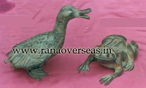 Aluminium Metal Decorative Duck And Frog