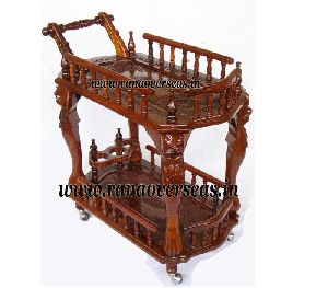 Wooden Serving Trolly