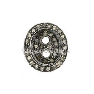 Pave Diamond Finding Pave Jewelry Diamond T-Shirt Button 925 Silver Finding