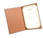 Bifold brown college degree certificate holder