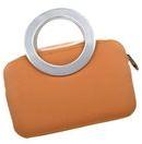 Brown professional office carry plain cosmetic makeup bag