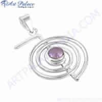 Amethyst GemStone 925 Sterling Silver Pendant