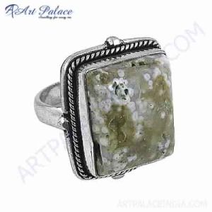 Antique Style Agate Gemstone German Silver Rings