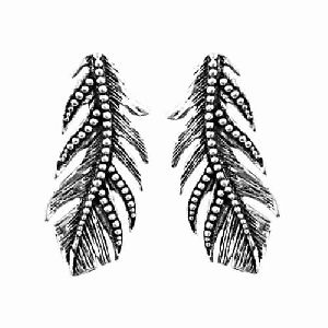 Leaf Style 925 Silver Stud Earring