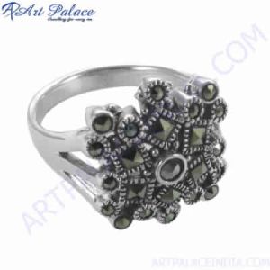 Marcasite Gemstone 925 Silver Ring