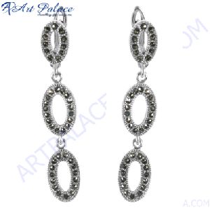 Marcasite Gemstone Silver Earring