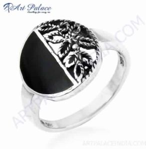 New Fret Designer 925 Sterling Silver Inley Gemstone Jewelry Ring