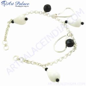 Romantic Gemstone Silver Bracelet.