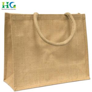 Natural Recycled Basic Shopping Jute Tote Bag