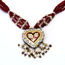 Ethnic Lac jewelry Red necklace