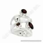 Amazing Garnet Stones Cuff Ring