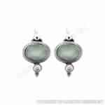 Aqua Chalcedony Earring