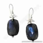 Labradorite Cushion Silver Earring